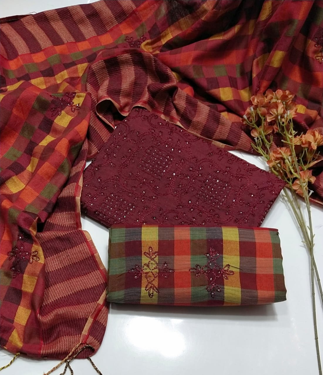 WINTER SILK DIGITAL PRINTED 3-PIECE - DP#44